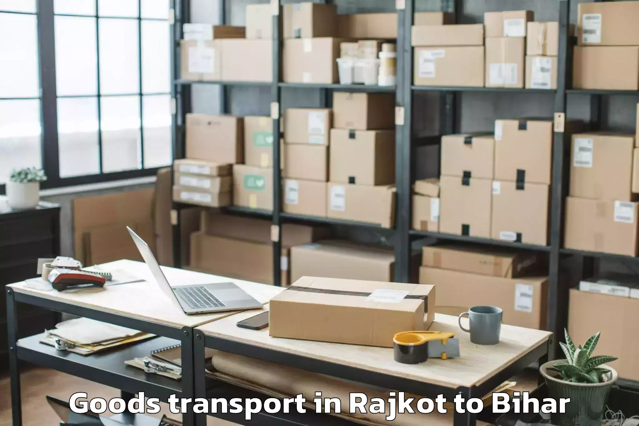 Book Rajkot to Lauriya Goods Transport Online